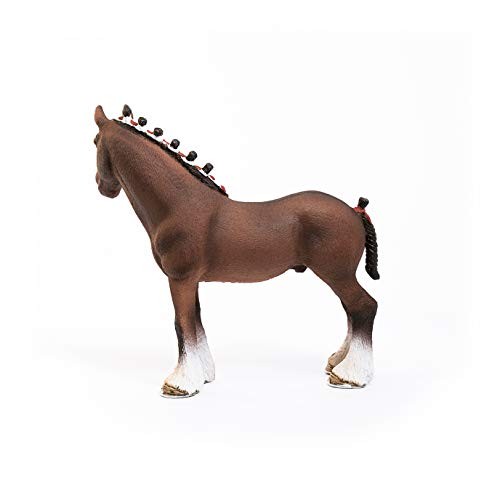 Schleich Farm World Castrone Clydesdale Statuina Plastica 3-8 Anni