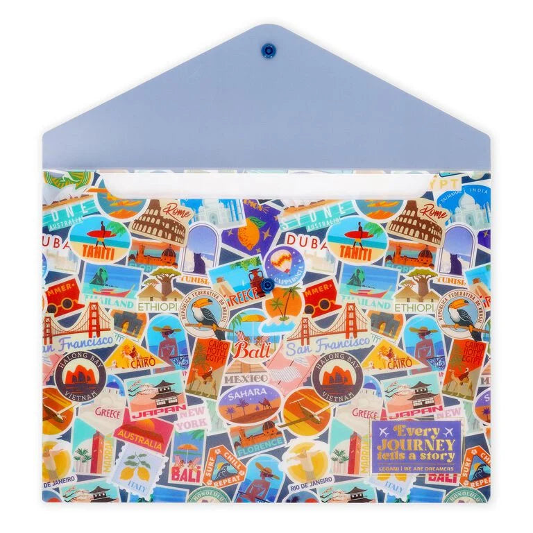 Legami Cartelletta Portadocumenti Fold & Order Travel Stickers