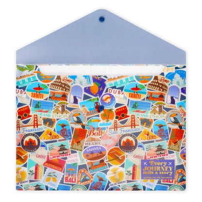 Legami Cartelletta Portadocumenti Fold & Order Travel Stickers