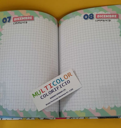 Tinta Unita Diario Datato 2026-2027 Blu Notte Con Accessori