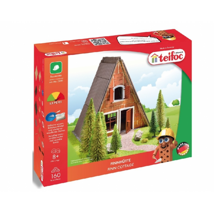 FINN COTTAGE kit modellismo IN MATTONI VERI per bambini TEIFOC da 160 pezzi