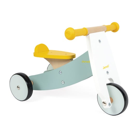 Janod Happy Garden - Triciclo Cavalcabile in Legno