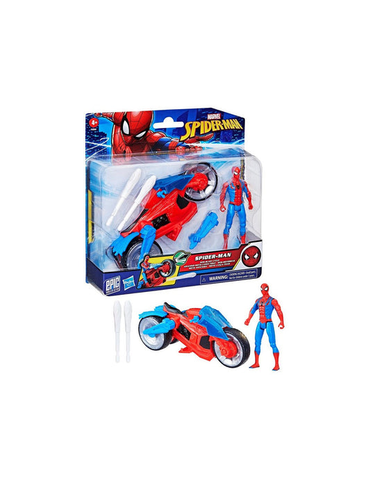 Spiderman Moto e personaggio hasbro