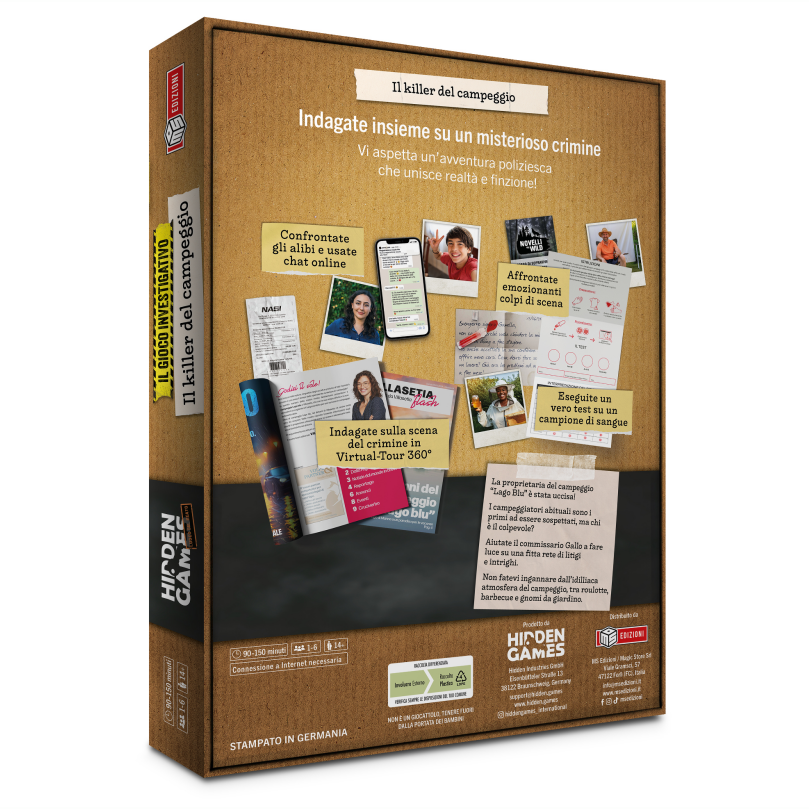 Hidden Games - Il Killer Del Campeggio. Gioco da tavolo