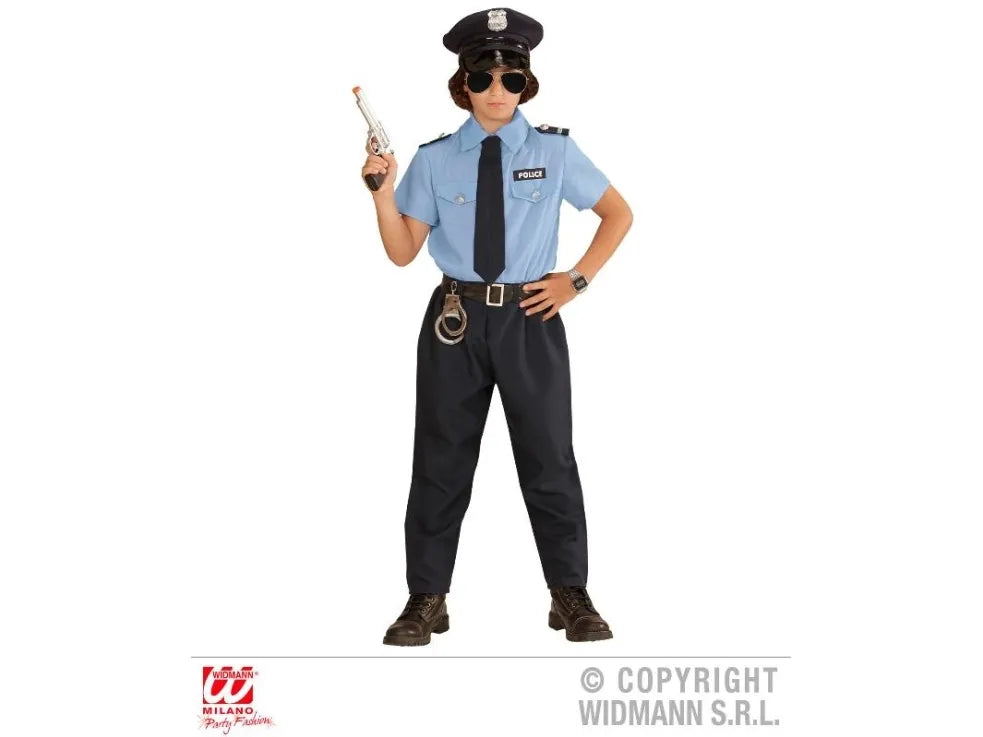 Widmann - Costume Da Poliziotto Per Bambino Tg. 140 Cm 8/10 Anni