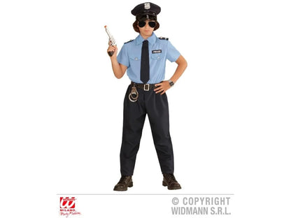 Widmann - Costume Da Poliziotto Per Bambino Tg. 140 Cm 8/10 Anni