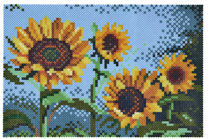 Scatola regalo con perline termoadesive a forma di girasole Hama