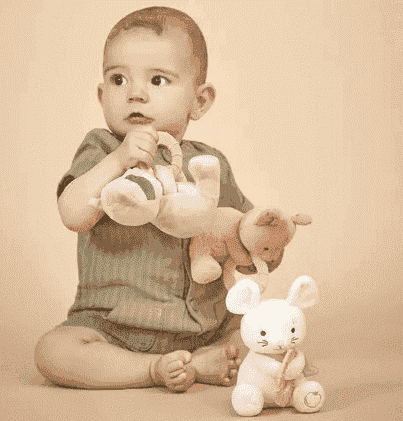 Kaloo Peluche Gattino anello da dentizione