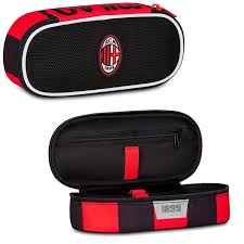 Seven Astuccio portamatite in poliestere nero, rosso MILAN - immagine prodotto