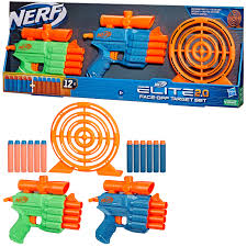 Nerf Elite 2.0 Face Off Target Set Blaster con Bersaglio e 10 Dardi Inclusi