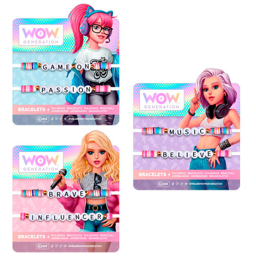 WOW Generation Set 2 Braccialetti con Messaggi Assortiti