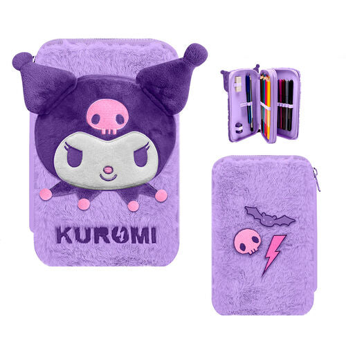 Astuccio Con 2 Cerniere Kuromi hello kitty