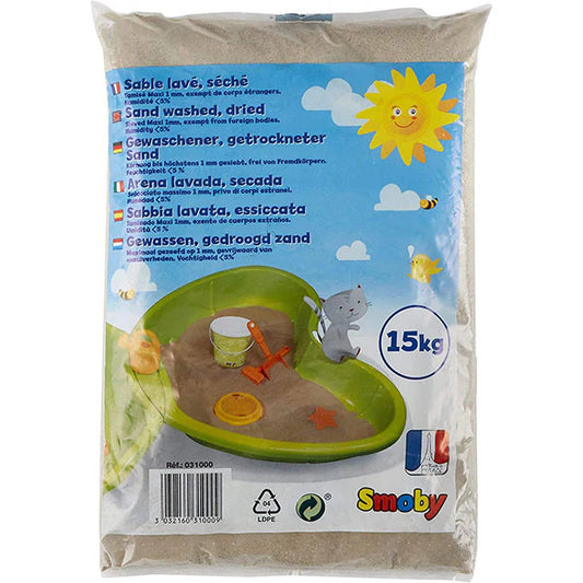 Sacco 15kg Sabbia Ecologica 31000 smoby per sabbiere bambini