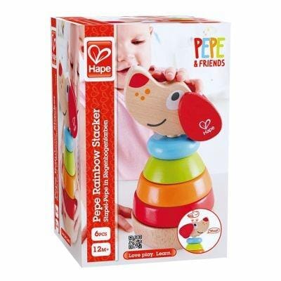 Impilabile Pepe Arcobaleno Hape toysvaldichiana.it 
