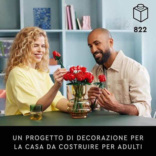 LEGO Icons 10328 Bouquet di Rose Set Fiori Finti LEGO 