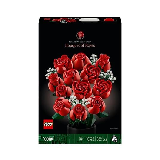 LEGO Icons 10328 Bouquet di Rose Set Fiori Finti 