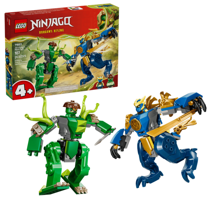 Lego Ninjago 71853 Duello con il Drago-Mech di Jay con Minifigure di Jay e Mostro della Mutazione