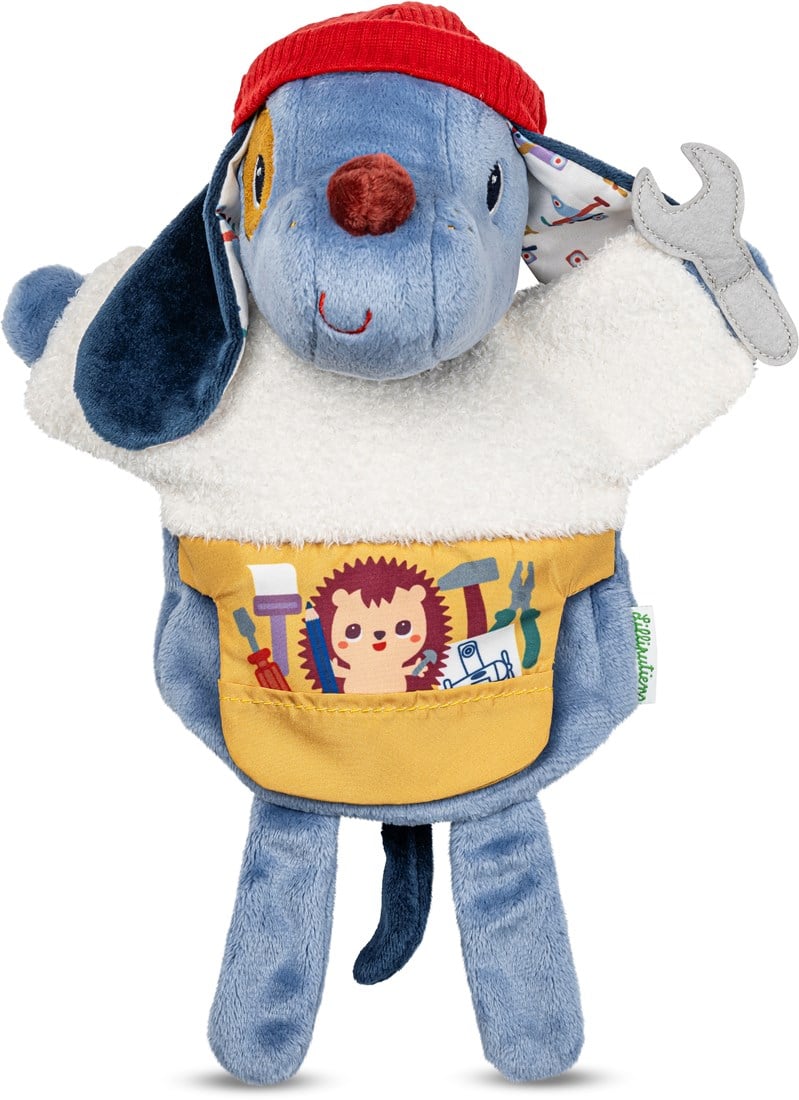 Lilliputiens marionetta Jules il cane - peluche in poliestere riciclato