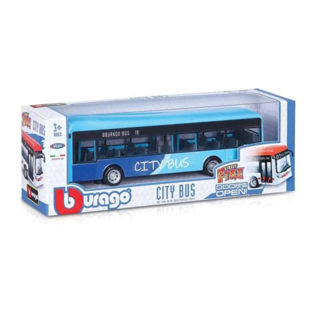 Bburago Street Fire - City bus - blu