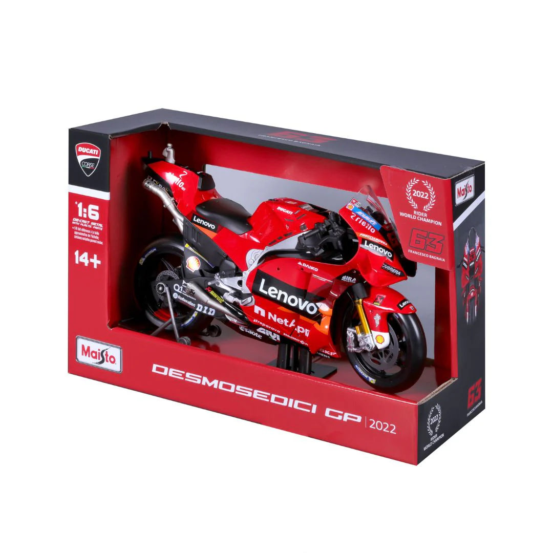 Bburago Maisto -Ducati Desmosedici (GP 2022) #63 Bagnaia - 1:6