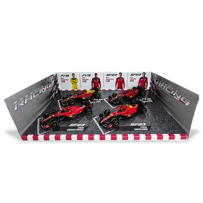 Bburago Formula Racing - Gift Pack Ferrari F1-75 e SF-23 - 4 auto