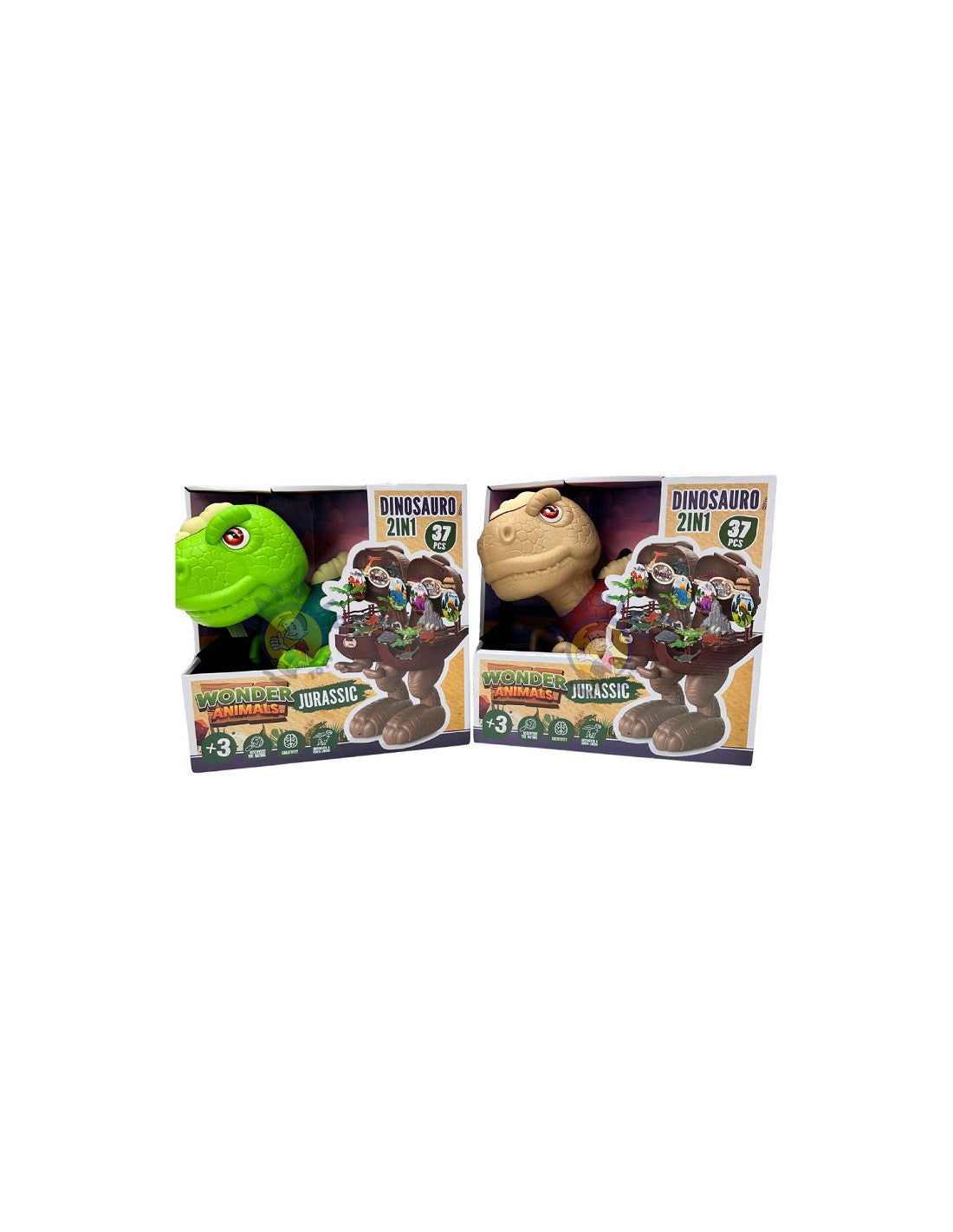 HT BIG BABY DINOSAURO PLASTICA SI APRE PLAYSET PZ 37 VARIANTI ASSORTITE