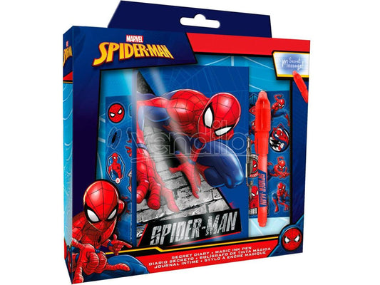 Marvel Spiderman Diario + Magic Pen Bambino