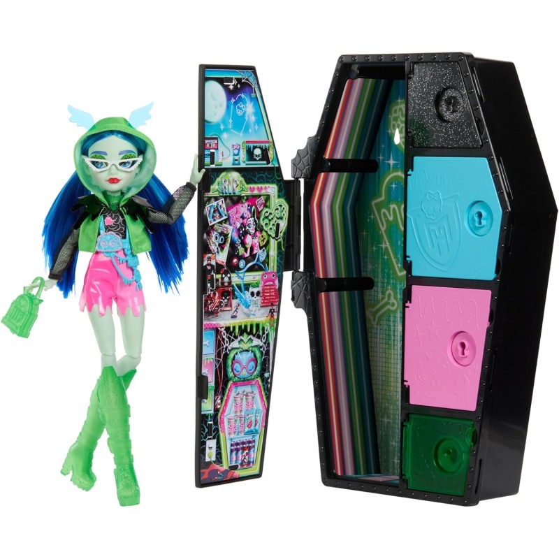 Mattel Hnf81 Monster High Segreti Da Brivido Neon Frights Ghoulia Yelps