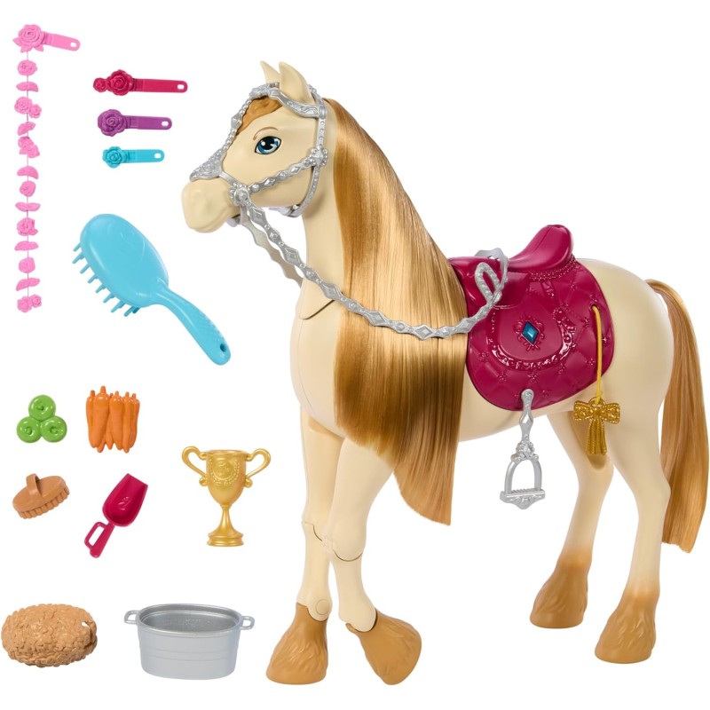 Mattel Hxj42 Barbie Tornado Cavallo Interattivo Con Luci Musica E Accessori Balla E Nitrisce