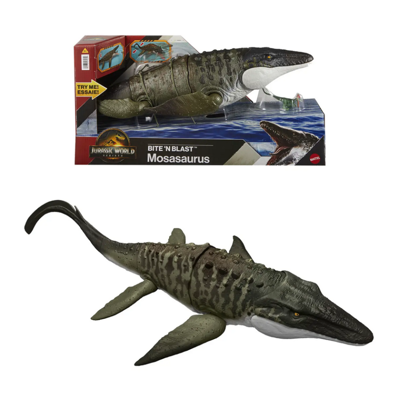 Mattel JCH00 Jurassic World Rebirth Mosasauro Morso Letale snodato