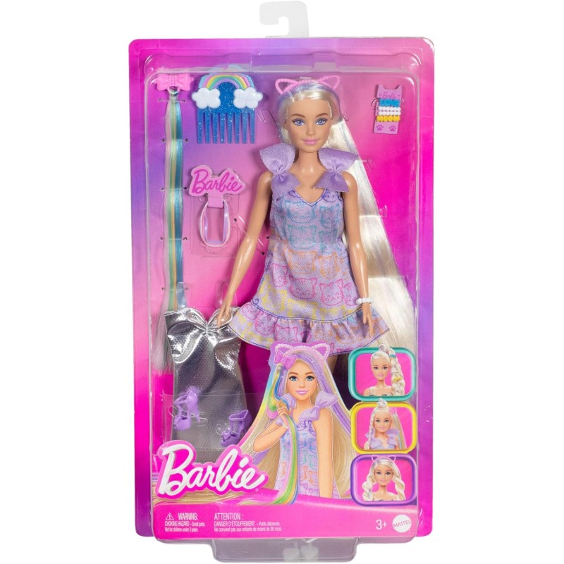 Mattel JCT72 Barbie Bambola Fun & Fancy con lunghissimi capelli