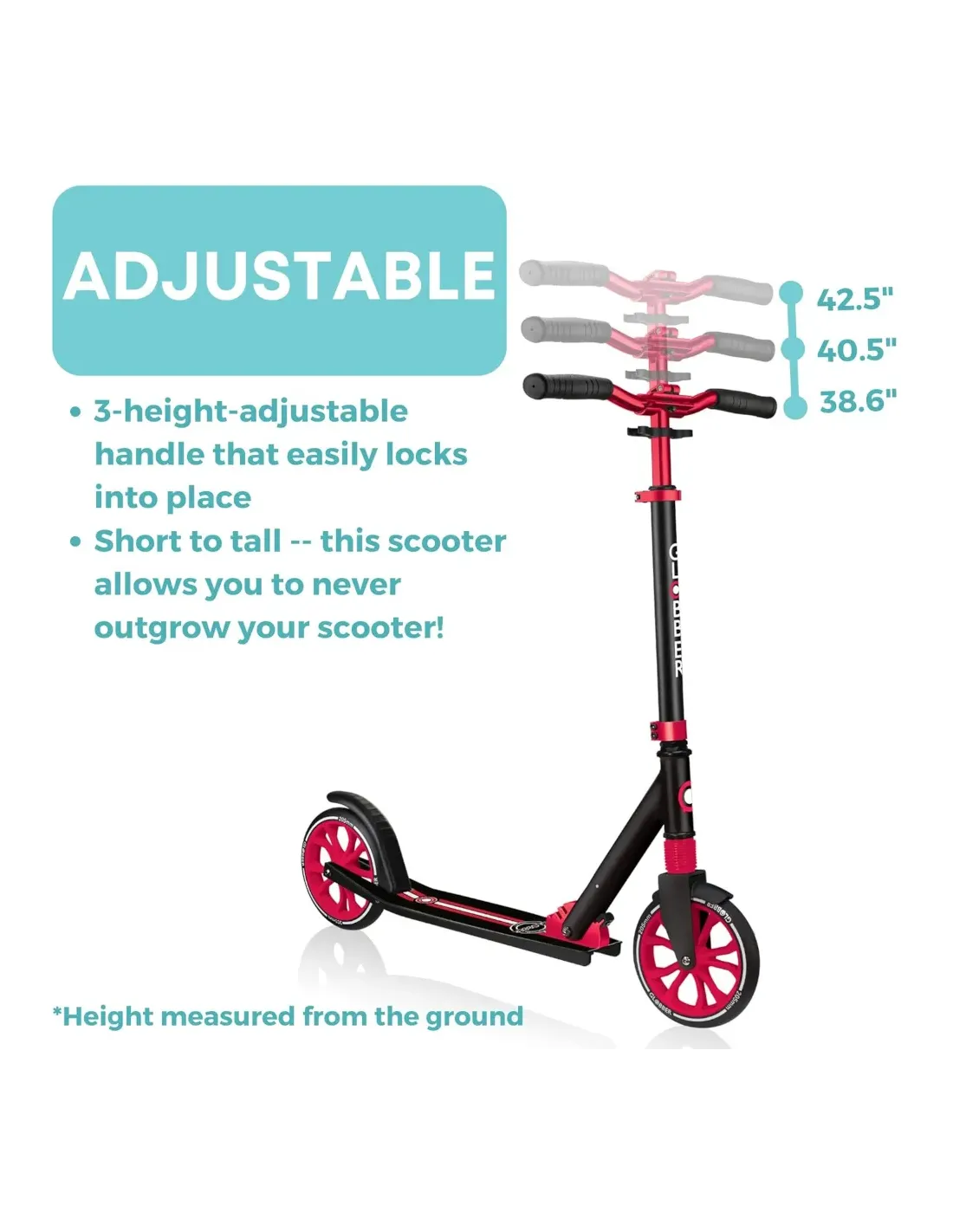 Globber - NL 205 - Black-New Red MONOPATINO