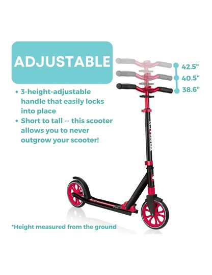 Globber - NL 205 - Black-New Red MONOPATINO