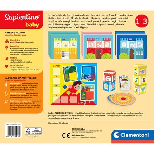 Montessori Baby La Torre Dei Cubi CLEMENTONI 