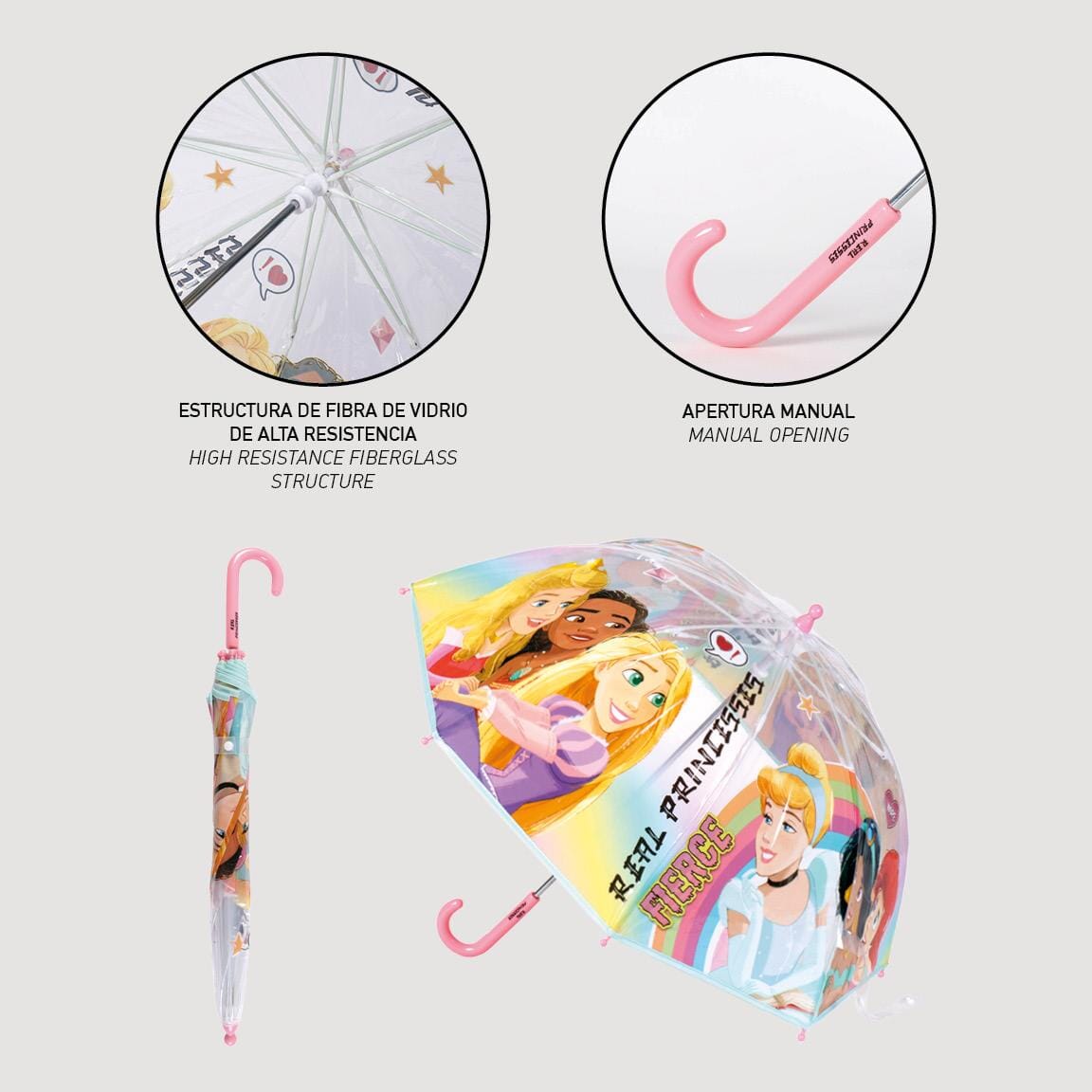ombrello manuale disney princess CERDA 