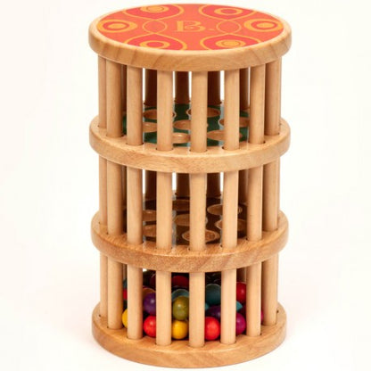 B. Rain Rush Toy A-maze Palline di legno lisce e colorate Rotoli musicali visivi e tattili
