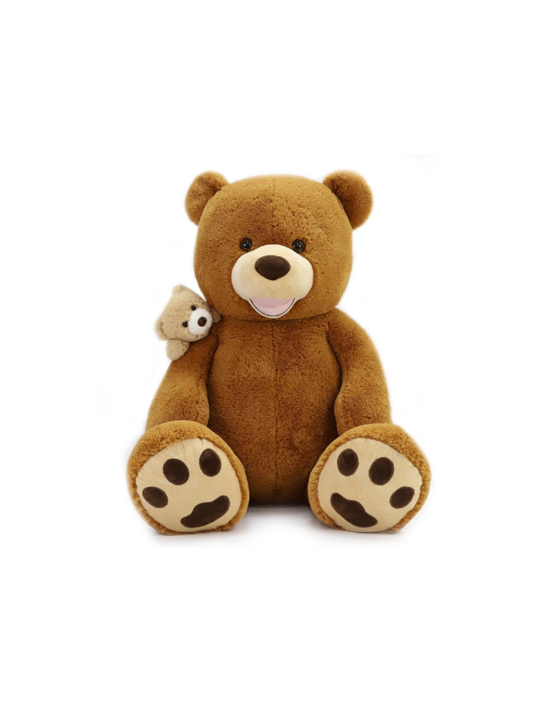 PELUCHE ORSO MAGGIE TEDDY 130 CM. CON CUCCIOLO SULLA SPALLA Marca: PTS