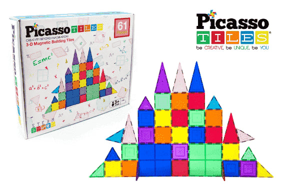PICASSO TILES Costruzioni Magnetiche Multicolore Set Scuola 80 Piastrelle PICASSO TILES Costruzioni Magnetiche Multicolore Set Scuola 80 Piastrelle