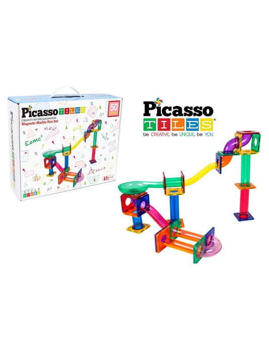 Picasso Tiles Magnetic Pista Biglie blocchi 50 PEZZI PICASSO 