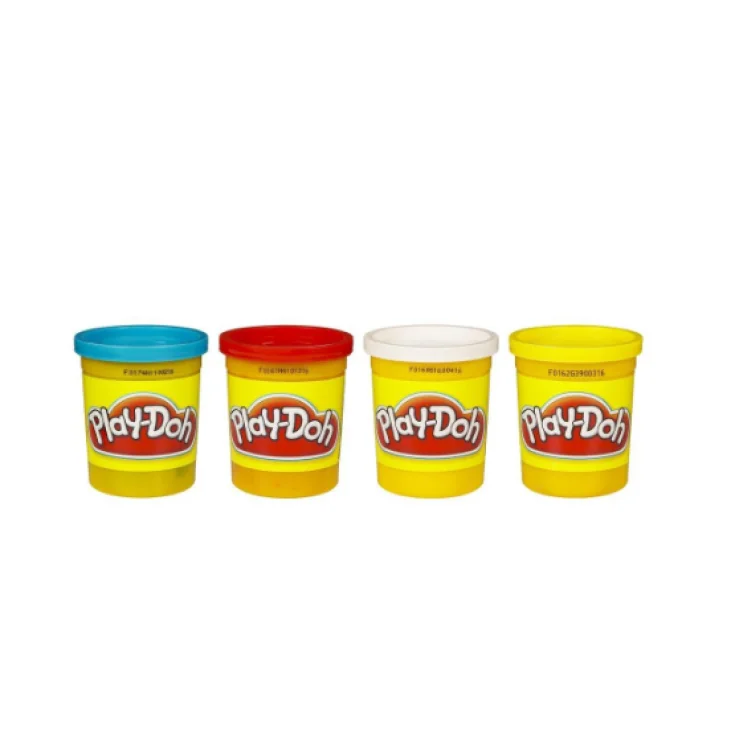 Playdoh Confezione con 4 vasetti in 4 colori assortiti.
