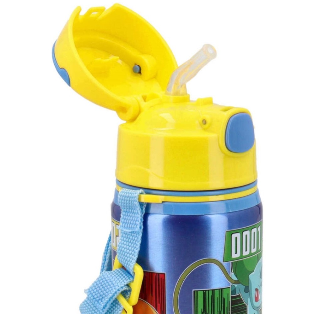 pokemon Borraccia In Alluminio Con Tracolla