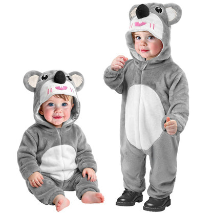 KOALA MORBIDO VELLUTO (tuta con cappuccio) 80 cm / 6-12 mesi
