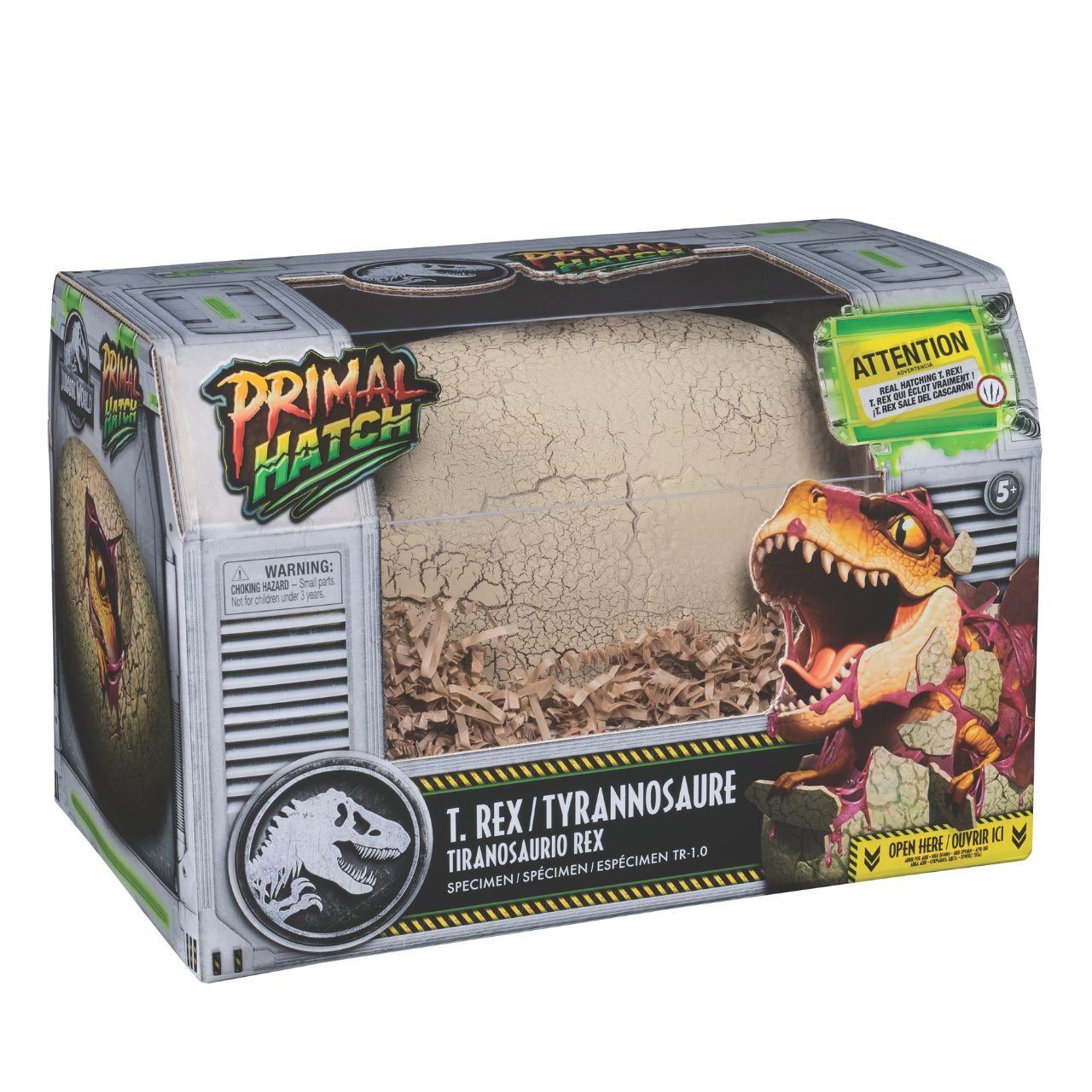 Jurassic World Tiranosaurio Rex Primal Hatch Dinosauro Interattivo di Spin Master