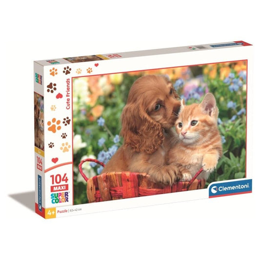 puzzle 104 Pezzi Maxi Cute Friends CLEMENTONI 