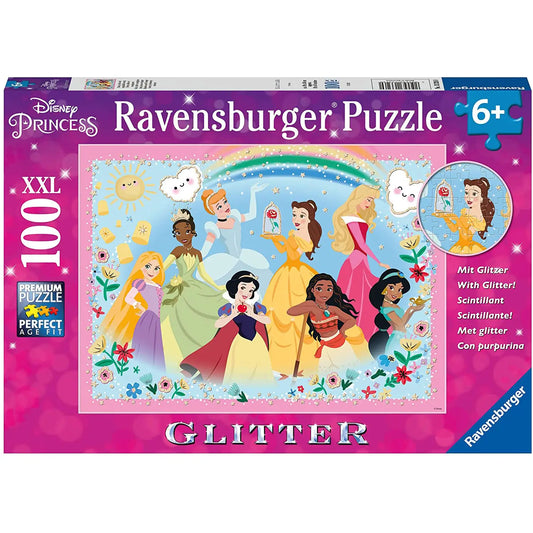 Ravensburger Puzzle Disney Princess - Glitter 6+ 100 PEZZI