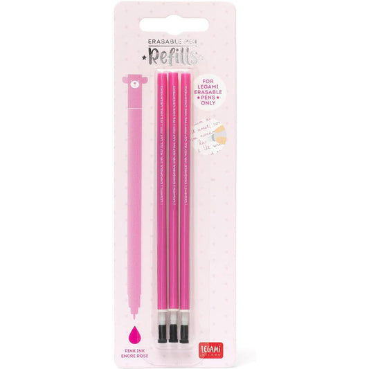 Legami 3 ricariche penna gel cancellabile - Rosa