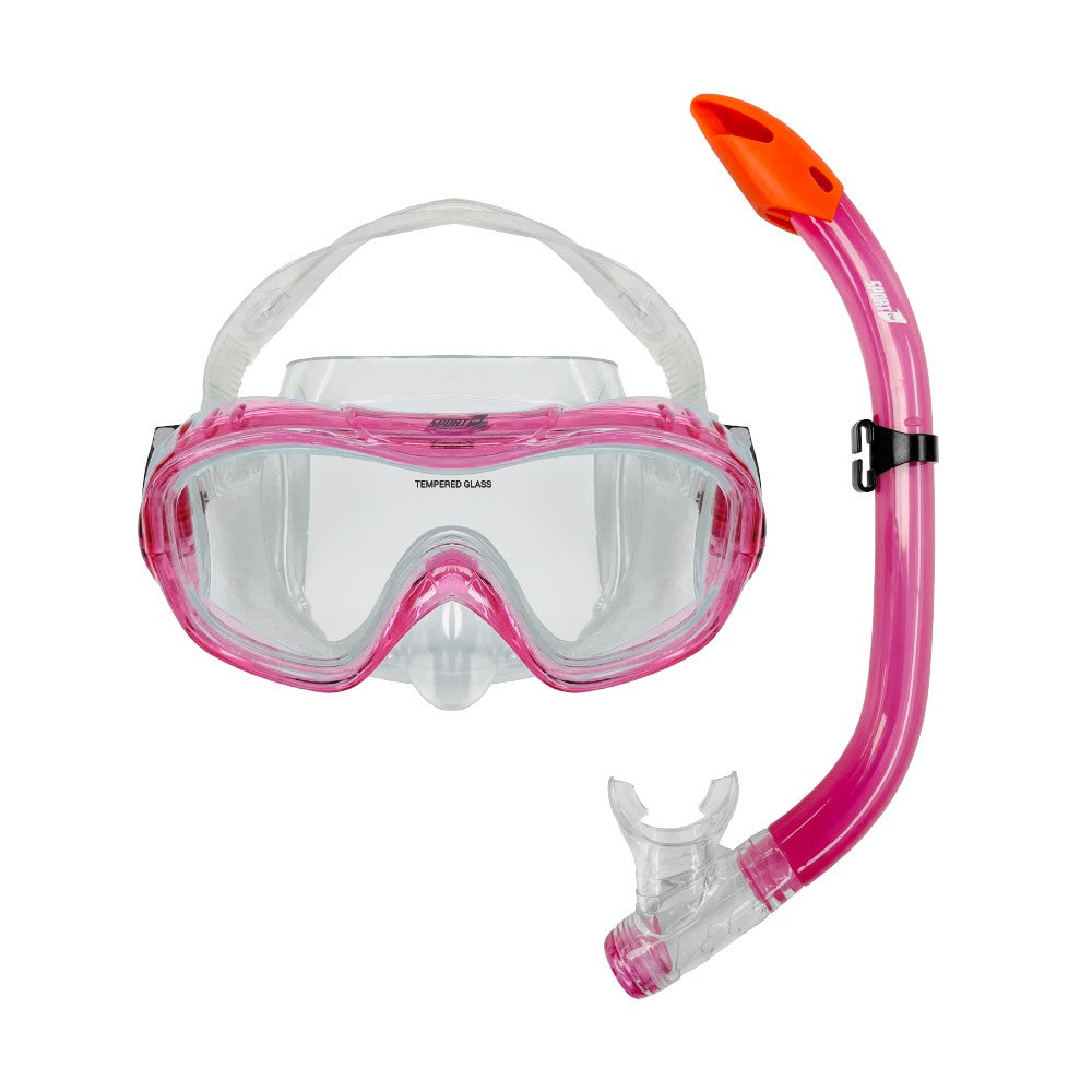 Set snorkeling mare ragazzo rosso