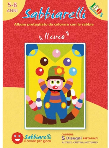 Sabbiarelli Album da Colorare con la Sabbia - Il Circo