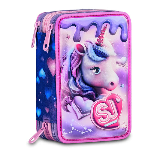 Astuccio 3 Zip 3d Sj Gang Pixie Unicorn 30c202604-376