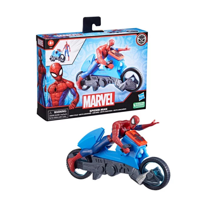 Marvel Spiderman con Motocicletta Marvel Spider-Man